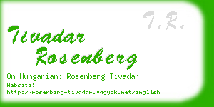 tivadar rosenberg business card